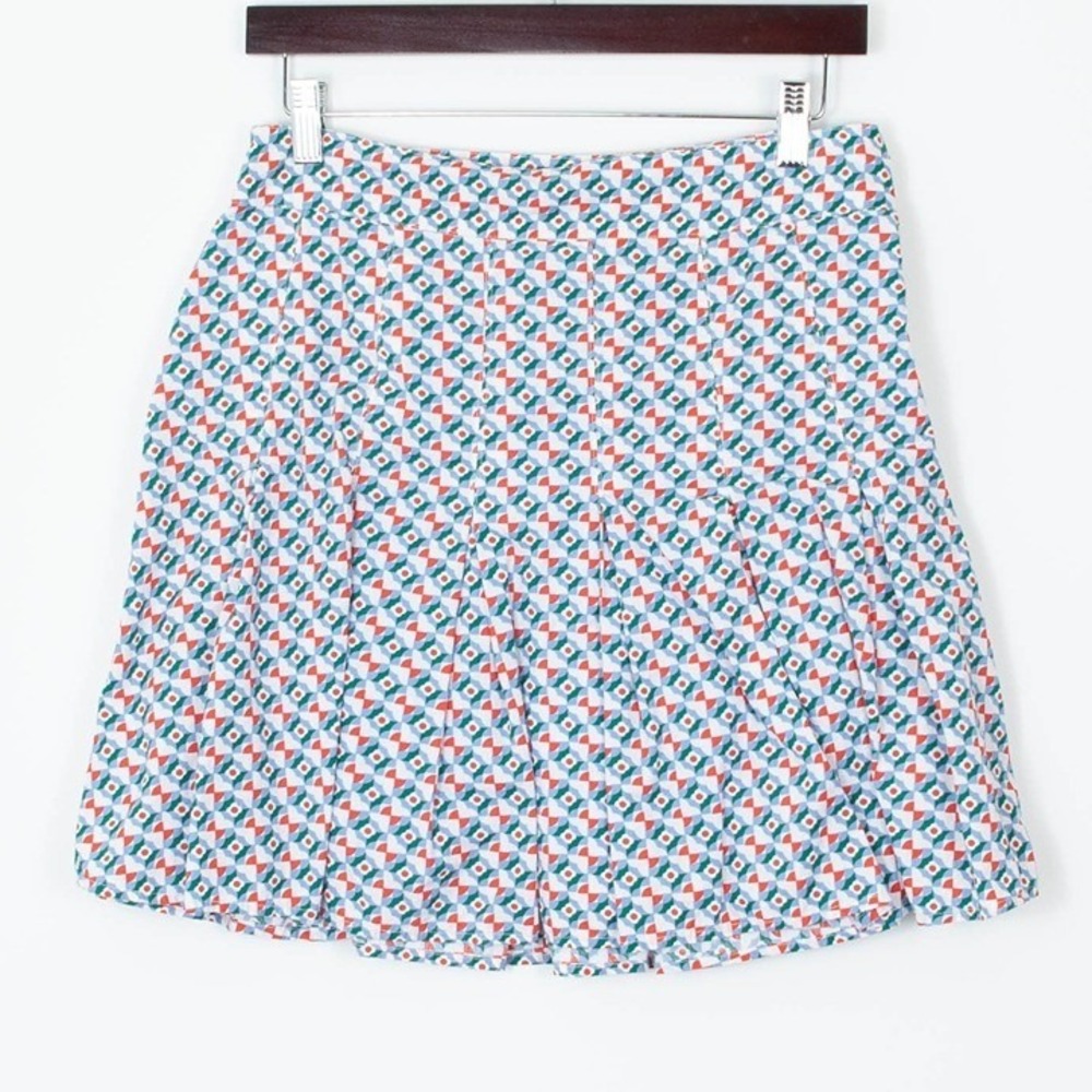 Maeve by Anthropologie Floral Print‎ Pleated Mini Skirt Size 6 Feminine Coquette